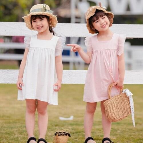 Baby Girl Dress Casual Mesh Fashion Princess Dress Kids Clothing 2020 Summer Toddler Girl Dresses 1 2 3 4 5 6 Years Child Dress