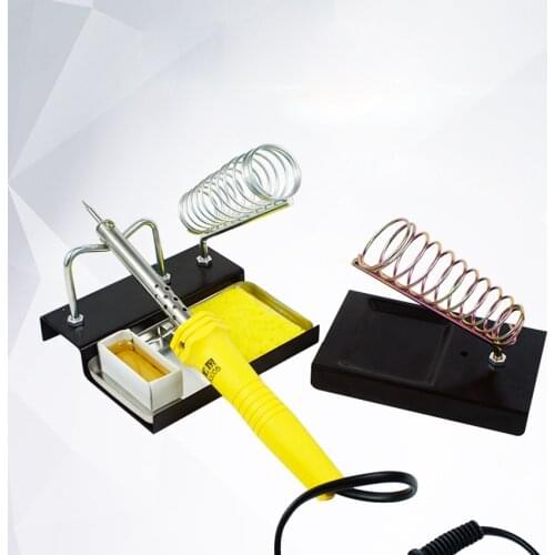 Metal Iron Useful Solid Metal Base Soldering Iron Bracket Stand Holder Support Station Frame Portable for Electrical Working