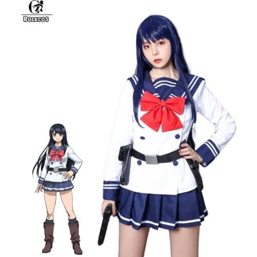 ROLECOS Anime Cosplay Costume High-Rise Invasion Yuri Honjou Costume Cosplay Anime JK Uniform Halloween Full Set