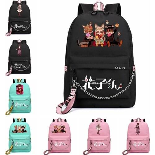 Toilet-Bound Hanako-kun Usb Charging Backpacks Mochila Cute Backpacks Back To School Bookbag Waterproof Teenager School Bags