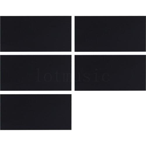 Guitar Headplate Veneer Headstock Head Shell Sheet ABS Plastic Black for Luthier Diy Pack of 5