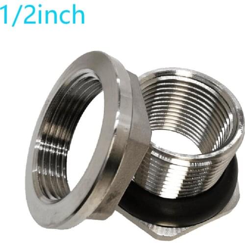 Homebrew Beer 304 Stainless Steel Weldless Bulkhead Tank Fitting 1/2"/ 3/4" For Cleaning-Use Adjustable Wrench Fuel Tank Parts