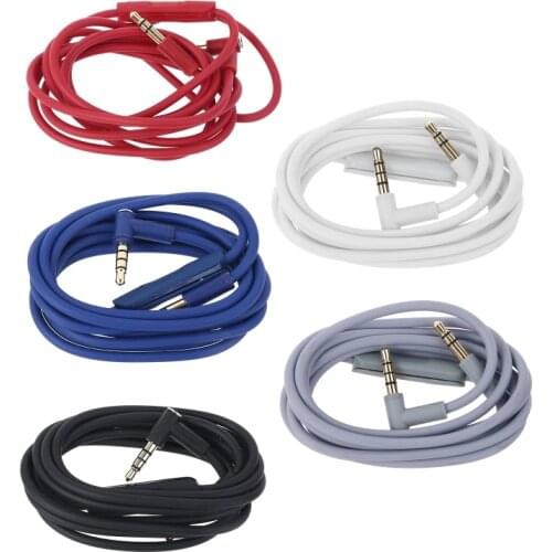 Replacement -Audio Cable Cord Wire with In-line Microphone and Control for -Beats by Dr Dre Solo -Studio Pro Detox Headphones