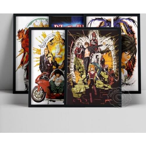 Death Note Poster, Shonen Manga Wall Picture, Japanese Tv Animation Wall Stickers, Japan Comic Role Prints Art, Kids Room Decor