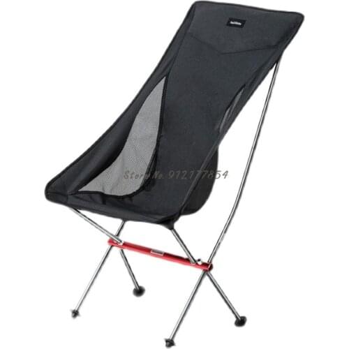 Outdoor lightweight aluminum alloy folding chair ultra light fishing stool beach camping moon chair