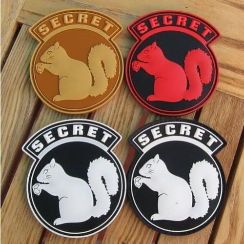 Top Secret Squirrel Military Tactical Morale 3D PVC patch Badges