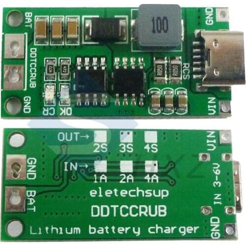 2S 1-4A Multi-cell Boost Type Lithium Polymer Polymer Lithium Ion Charger DC 3-6V to 8.4V for 7.4V 18650 Lithium Battery