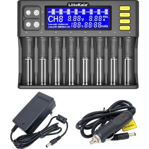 Charger Lii-S8 Lii-S1 Lii-S2 Lii-S4 Lii-S6 1.2V NiMH 3.7V Lithium 3.2V LiFePo4 21700 26650 18650 Rechargeable Battery charger