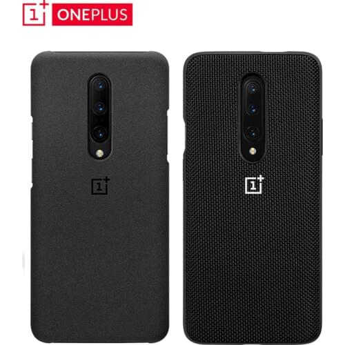 Original 100% Oneplus 7/7 Pro/7T/7T Pro Case official Stock Sandstone bumper Nylon Protection Back Cover