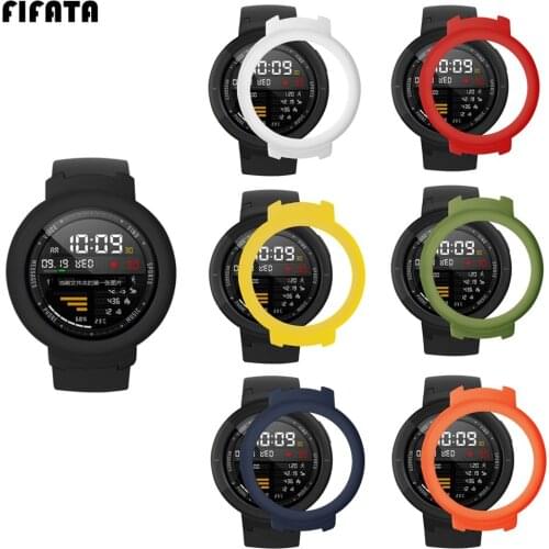 FIFATA PC Hard Full Case Cover Protective Shell Protector Sleeve Screen Protector For Xiaomi Huami Amazfit Verge 3 Smart Watch