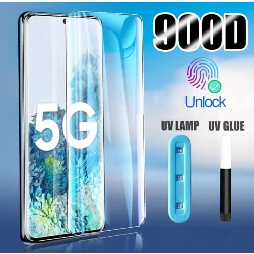 900D UV Liquid Tempered Glass for Xiaomi Mi 10 lite mi 10 Pro Glue Screen Protector for Mi Note 10 Lite Youth 5G UV Glue Glass