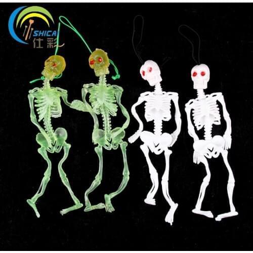 10 pcs / Free shipping soft toy skull scary skeleton skull terror ultra-soft stretchable Halloween props whole person Tricky