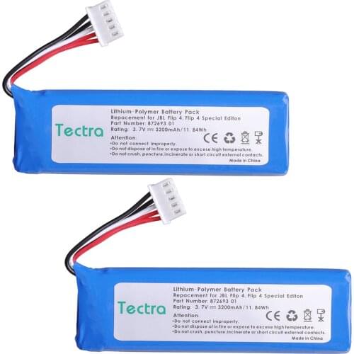 2pcs 3200mAh 3.7V GSP872693 01 Battery for JBL Flip 4,JBL Flip 4 Special Edition Battery