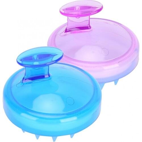 Bath Brushes 2pcs Round Silicone Scalp Massage Comb Hair Cleaning Washing Shampoo Brush Massager Bath Brushes for Bathroom