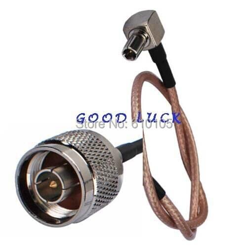 2pcs/lot RF Pigtai N plug to ts9 ts-9 male right angle RG316 jumper cable 20cm