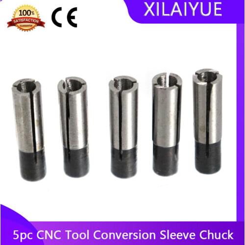 5pc High-precision CNC Tool Conversion Sleeve Chuck Diameter Tube Sleeve Engraving Machine Accessories outer D6 inside 4/3.175mm
