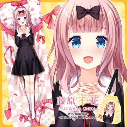Anime Kaguya-Sama: Love Is War Fujiwara Chika Sexy Dakimakura Hugging Body Pillow Case Cosplay Japanese Pillow Cushion Cover