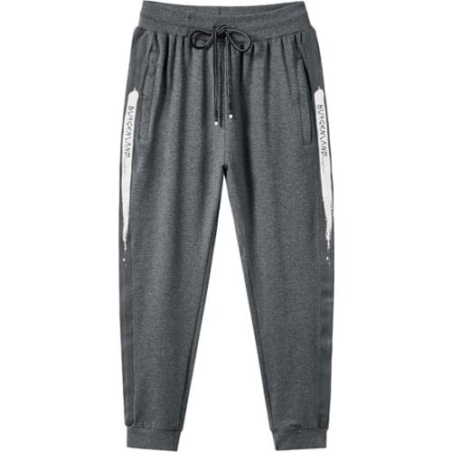 Man jogging pants pants jogging pants mens casual pants elastic cotton loose fitness harlan male height pants joker