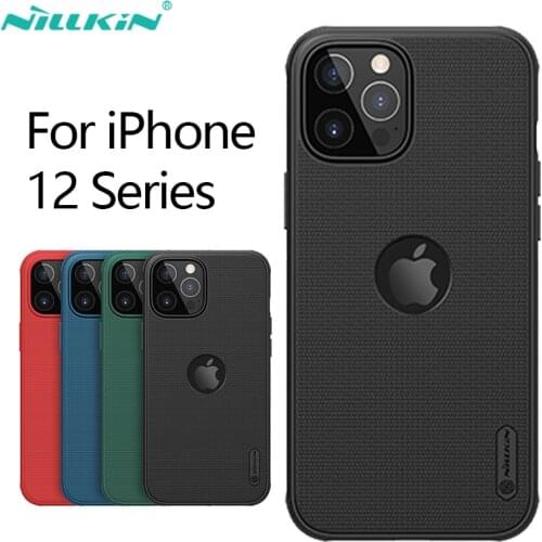 For iPhone 12 Pro Max Case NILLKIN Super Frosted Shield Pro PC Hard for iPhone 12 Mini Back Cover Casing Logo Cutout