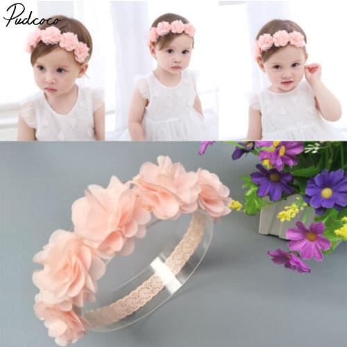 Kids Girl Baby Headband Toddler Lace Bow Flower Hair Band Accessories Headwear