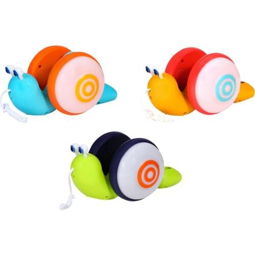Snail-shaped Drag Toddler Toys Learn Walk Lighting Music Walker for Children