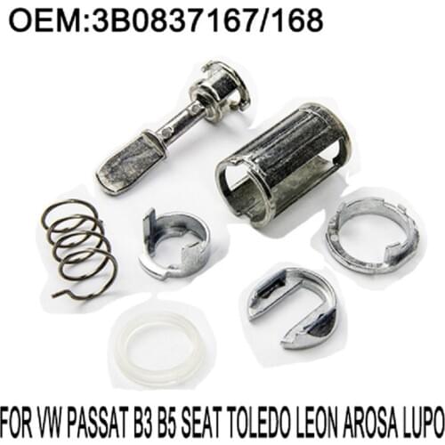 FOR VW PASSAT B3 B5 SEAT TOLEDO LEON AROSA LUPO DOOR LOCK CYLINDER REPAIR KIT FRONT LEFT or RIGHT OSF- NSF 7PCS/SET