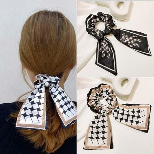 Bohemian Print Elastic Hair Bands for Women Girls Bowknot Scrunchies Braider Hair Ties Ponytail Holder Hair Accessories