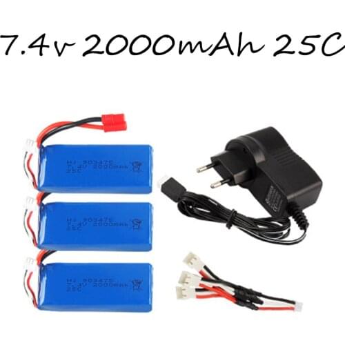 Hobby Hub 7.4V 2000mAh 12428 Lipo Battery For Syma X8C X8W X8G RC Airplane 2s 7.4v Lipo Battery 903475