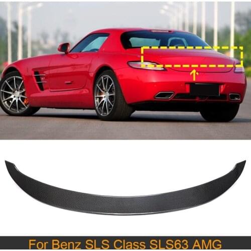 Carbon Fiber Rear Trunk Spoiler Wing for Mercedes-Benz SLS Class SLS63 AMG 2010-2014 Car Rear Trunk Boot Lip Wing Spoiler
