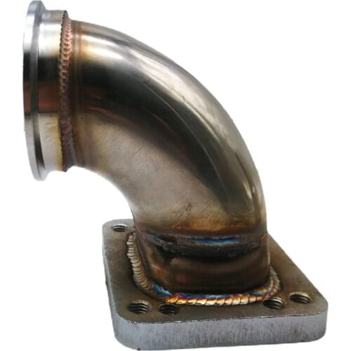304 Stainless Steel, V-Band 90 Degree Elbow Adapter Flange Kit, for T3 T4 Turbocharger, Chargers Parts, Car Accessories