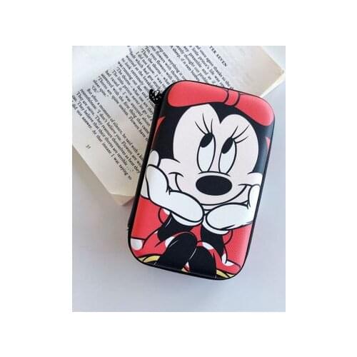 Disney Mickey Cartoon coin purse minnie boy girl coin bag handbag headset storage bag charger data cable storage box Clutch