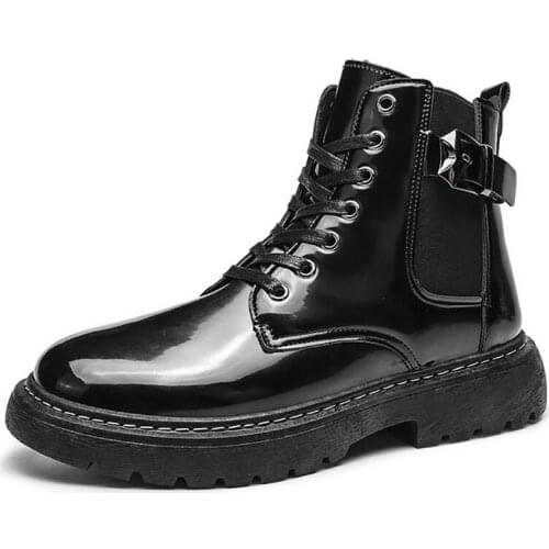 Mens Autumn Winter Boots Winter Warm snow boots Men Fashion Black Ankle Boots Leather waterproof non-slip Comfortable shoes