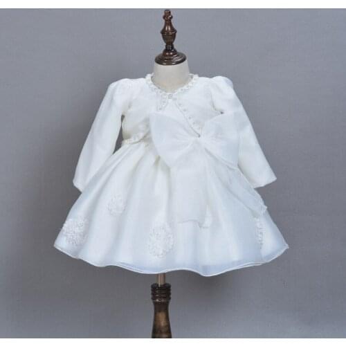 2016 New Princess Party Dress Baby Ball Gown Kids Birthday Clothing Cute Baby Girl Dress With 3D flower Appliques