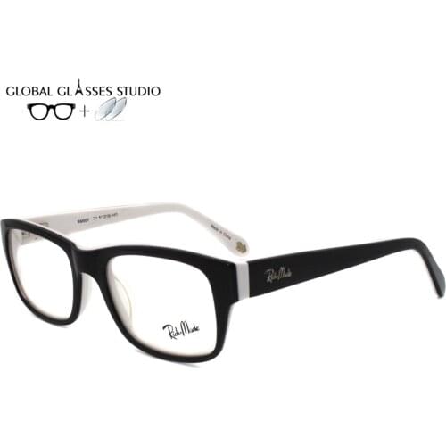 Men Women Acetate Glasses Frame Eyewear Eyeglasses Reading Myopia Prescription Lens 1.56 Index RM500 C3