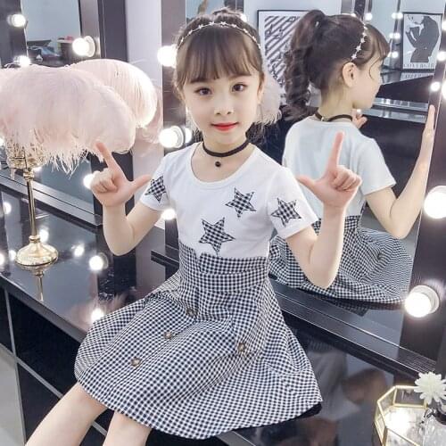 Girls Dress Summer Party 2020 New Girls Princess Dresses Kids Plaid Clothes For Girls 4 5 6 7 8 9 10 11 12 Years Children Dress