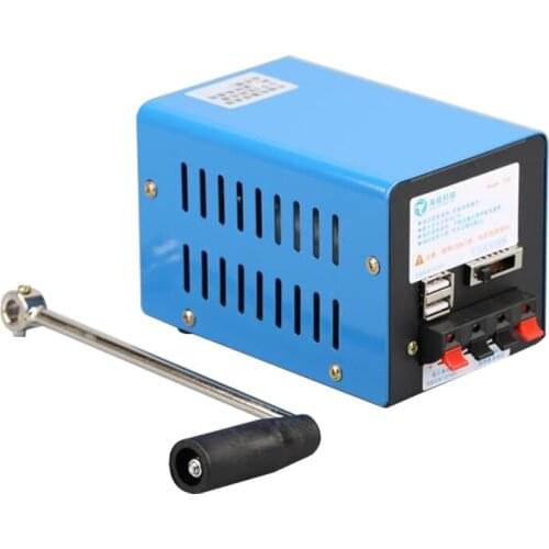Portable manual electric generator Manual Hand Crank Emergency Survival Power Camping Charger Outdoor 20W Battery Charger