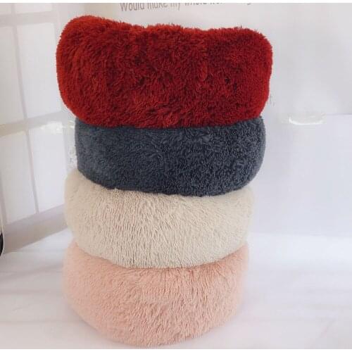 Dropshipping Round Dog Bed Washable Pet Cat House Dog Breathable Lounger Sofa for Dogs Soft Plush Pads Products for Dogs