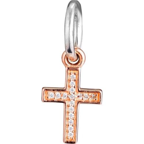 CKK Symbol of Faith Charm Bead Charms Fit Original Bracelets sterling silver jewelry women DIY Beads for Jewelry Making