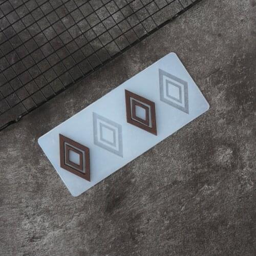 Rhombus Shape Silicone Stencil Cake Decorating Chocolate Mold Transfer Sheet Mould Chablon DIY Garnish For Dessert