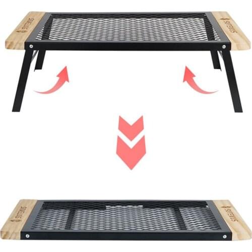 Camping Folding Grill Portable Traveling Barbecue Grate Desk Camping Travel Rack For Camping Picnics Accessories