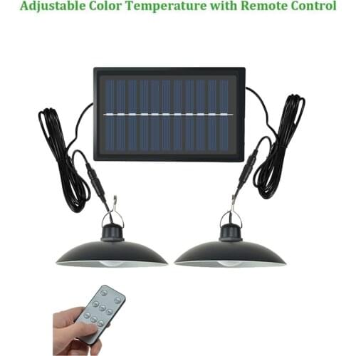 Remote 30 led 2 head Retro Lampshade style solar chandelier switch and 3m cable for outdoor indoor porch balcony outdoor indoor