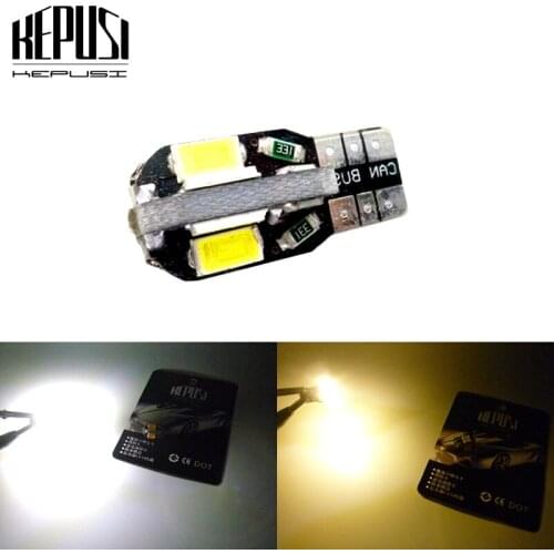 T10 W5W 194 Wedge Door Instrument Side Bulb Lamp Car White Warm White LED Light 10 SMD 5630 LED DC 12V