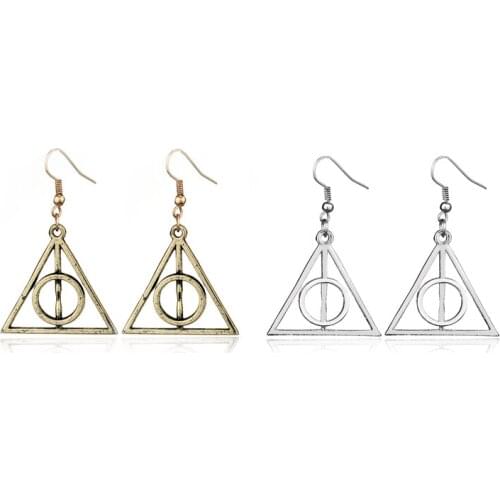 Triangle Earrings Round Fashion Popular Vintage Retro Simple Minimalist Drop Earrings Movie Jewelry For Women Wholesale