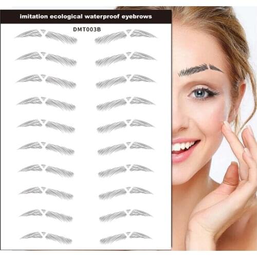 6D Hair-Like Waterproof Eyebrow Tattoos Stickers Eyebrow Transfers Stickers Grooming Shaping Eyebrow Sticker temporary tatoo