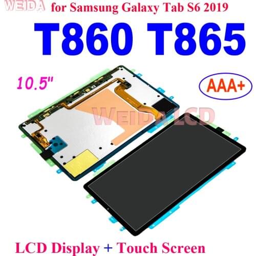 AAA+ for Samsung Galaxy Tab S6 10.5" T860 T865 2019 LCD Display Touch Screen Digitizer Assembly For Samsung T860 LCD Replacement