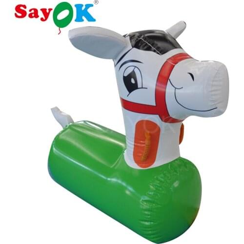 0.6x1m Inflatable Riding Jumping Horse, Inflatable Bouncy Horse Toy for Kids