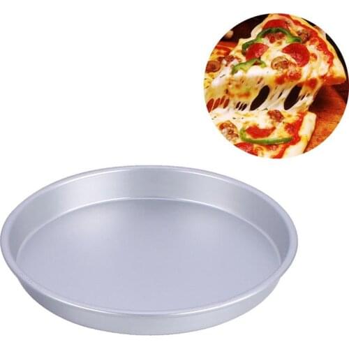 Kapmore 1pc Heat-Resistant Pizza Baking Pan Non-Stick Round Aluminium Alloy Baking Tray DIY Baking Tools For Kitchen