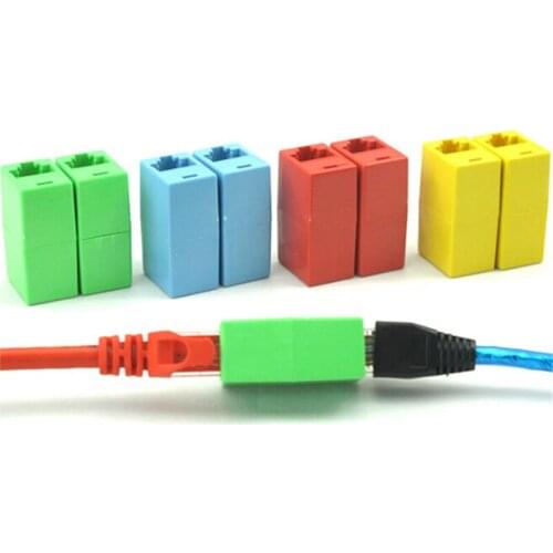 5Pcs/lot RJ45 CAT 5 5E Extender Plug Network Ethernet Lan Cable Joiner Coupler Connector Random Wholesale