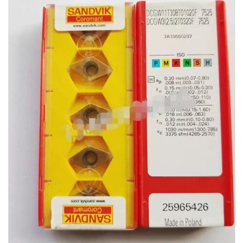 5PCS CARBIDE INSERT DCGW11T308T01020F 7525