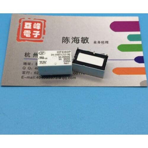 Free shipping lot (10 pieces/lot) HONGFA HF HFE60P-24-1HST-L1 24VDC 4PINS 5A Power Relay original New